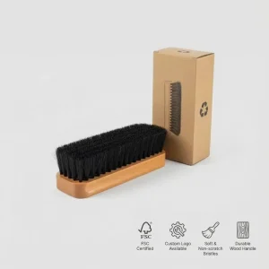 Eco Friendly Black Horsehair Brush Durable Beech Wood Handle Multi Function Anti Scratch Customizable Design for Professionals