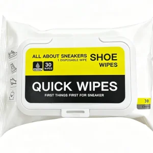 Eco Friendly Disposable Non Woven Flushable Wet Cleansing Shoe Wipes for Sneakers Convenient 30pcs Per Pack