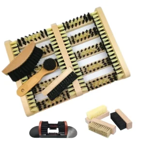 Eco Friendly Heavy Duty Wooden Boot and Shoe Cleaner Scrubber Brush with PP Bristles
