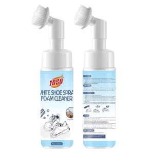 Eco Friendly Liquid Shoe Foaming Cleaner with Advanced Formula Custom Fragrance for Deep Stain Removal on Leather Canvas Apparel