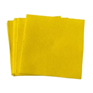 Eco Friendly Needle Punched Nonwoven Shammy Cloth Super Absorbent Multi Purpose Viscose Yellow Cleaning Cloth