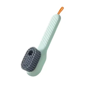 Eco Friendly Nylon Multi Purpose Scourer Cleaning Brush with Liquid Added Function and Long Handle for Shoe Use (PP)