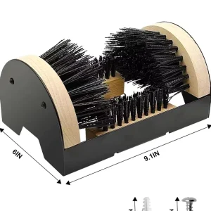 Eco Friendly Plastic Shoe Polish Brush with Metal Handle and Squeegee Style for Household Cleaning