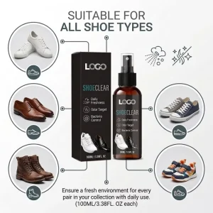 Eco-Friendly Quick Acting Shoe Deodorizer Spray 100ml Long Lasting Freshener No Sticky Residue Quick Dry Daily Footwear Interior