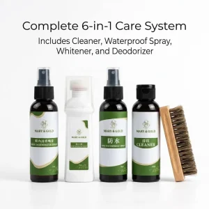 Eco Friendly Shoe Care Kit Custom 6 Piece Set All in One Sneaker Cleaning Deodorizer