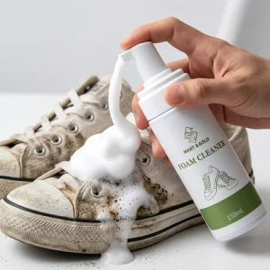 Eco-Friendly Shoe Cleaning Kit Foam Cleaner Brush Sponge Deodorizer Spray 4-in-1 Bulk Set Whitening Fresh Care Sneaker
