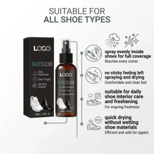 Eco Friendly Shoe Deodorizer Spray 100ml Long Lasting Freshener Quick Dry No Sticky Bulk Footwear Interior Direct