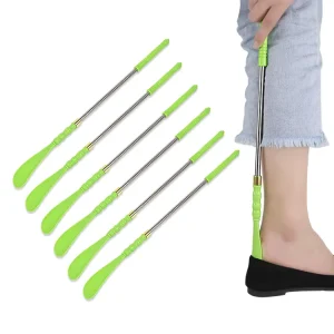 Eco Friendly Stainless Steel and Plastic 47cm Lazy Shoe Horn for Elderly