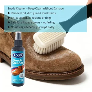 Eco Friendly Suede Shoe Cleaner Waterproofing Kit Nano Non Toxic Spray Brush Cloth Private Label OEM Factory Low MOQ