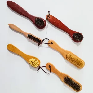 Eco Friendly Wood Handle Shoe Cleaning Brush with Nylon Bristles for Removing Dust and Scrubbing