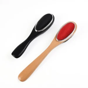 Eco Friendly Wooden Garment Clothes Brush with Black Soft Pure Hair Rope for Clothes Suits Coats Jackets Shoes Furniture