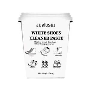 Eco White Shoes Cleaner Paste for Canvas Leather Erases Black Scuff Marks Restores Original Whiteness 500g