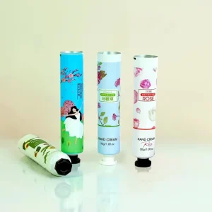 Eco friendly Custom Soft Cosmetic Cylinder Screw Cap Squeeze Tube Packaging Custom Size Aluminum plastic Face Hand Cream Tube