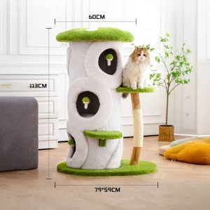 Eco friendly Mushroom Shaped Multi Layer Cat Climbing Frame Space Saving All Seasons Cat House Jumping Platform for Multi Cat