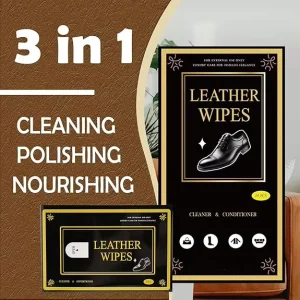 Eco friendly Shoe Care Kits with 50 Leather Cleaner Wipes and Conditioner 50ml Unisex for Boots Purses Couches