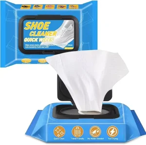 Eco friendly Unisex Shoe Trainer & Sneaker Wipes Disposable Safe Cleaning Wipes for Dirt & Stain Removal