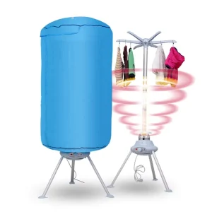 Electric Foldable Double Tier Detachable Portable Clothes Air Dryer with Waterproof Cloth for Bathroom Use