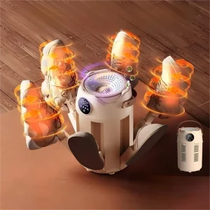 Electric Plastic Travel Friendly Shoe Dryer 6 Drying Arms Foldable Design Aromatherapy Function Household RV Use Quick Drying