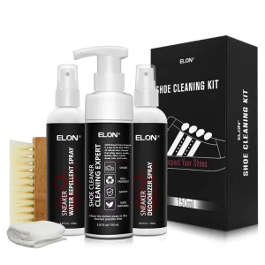 Elon Shoe Cleaner Kit Sneaker Cleaner Kit for Fabric Leather Suede and Nubuck Shoe Cleaning Set OEM