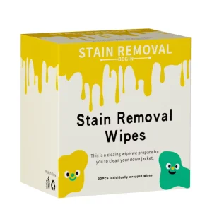 Emergency Clothes Stain Remover Wipes 30PCS Portable Disposable Instant Fabric Stain Removal Wet Wipes for Down Coat Cleaning