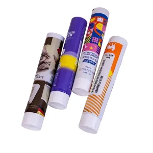 Empty Laminated Cylinder Toothpaste Tube Aluminum Plastic ABL Metal Refillable UV Printing Custom Screw Cap Design