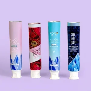 Empty Squeeze Cylinder Aluminum Plastic Toothpaste Tube 12.7 35mm Screw Cap Eco friendly UV Printing Custom Logo