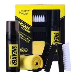English Version Unisex Sports Shoes Cleaning Set White Foam Four-Piece Shoe Cleaner Care Decontamination Model