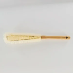 Ergonomic Wooden Handle Jar Brush Non Slip Grip for Removing Residue From Containers and Drinkware Jar Brush