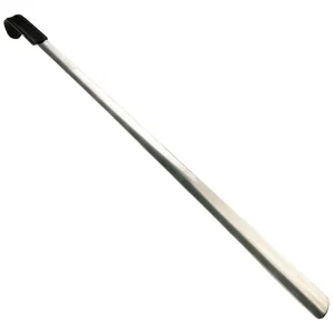 Extra Long Metal Handled Shoe Horn Heavy Duty 31.5-inch Extended XL Steel Shoehorn for Boots and Shoes with Leather Handle Durable