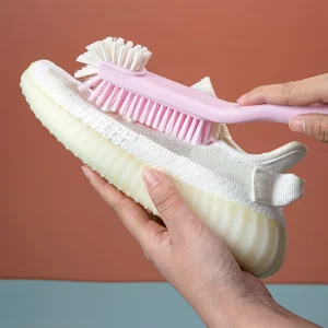 FF5729 Household Clothing Sneaker Shoe Cleaning Brush Scrubber Plastic Long Handle Stain Remover Laundry Brush