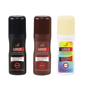 Factory Brown Black Color Liquid Shoe Leather Polish with Sponge Applicator