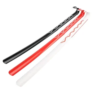 Factory Custom Logo High Quality Shoehorn Shoe Wearing Helper Long Handled Plastic Shoe Horn