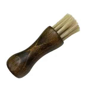 Factory Custom Logo Mini Horse Hair Wooden Leather Shoe Dauber Polish Brush
