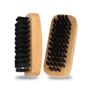 Factory Custom Logo Small Wooden Sneaker Shoe Cleaning Brush Leather Shoes Polish Brush
