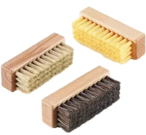 Factory Custom Logo Sneaker Cleaning Brushes Horsehair and Bristles Shoe Brush Wood Brush