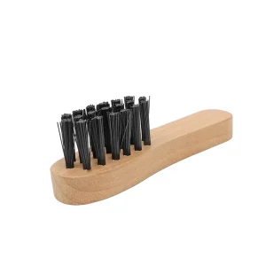 Factory Custom Logo Solid Wood Soft Plastic Hair Shoe Shine Cleaning Brush