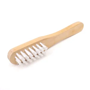 Factory Custom Logo Solid Wooden Plastic Shoe Cleaning Brush Sneakers Leather Shoes Brush