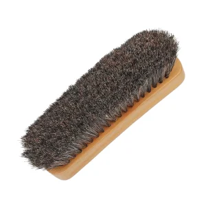 Factory Custom Logo Wood Horse Hair Shoe Clean Brush