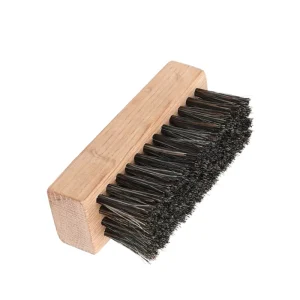 Factory Custom Logo Wood Sneaker Shoe Cleaning Brush Horse Hair Wooden Brush