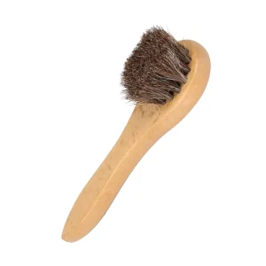 Factory Custom Logo Wooden Handle Horse Hair Shoe Polish Brush Shoe Clean Brush