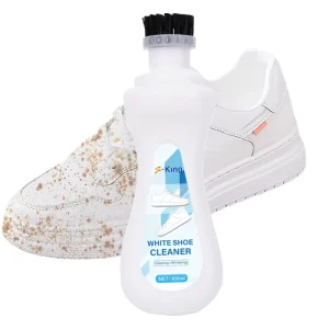 Factory Custom Private Logo White Shoe Cleaning Liquid Stain Remover Sneaker Cleaner Kit with Shoe Brush
