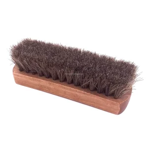 Factory Custom Wooden Handle Natural Color Poplar Horse Hair Shoe Brush Leather Care Soft Brush