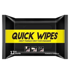 Factory Customized Logo Eco Friendly 12Pc Shoe Wiping Wet Wipes for Travel Leather Sports Shoes White Shoes