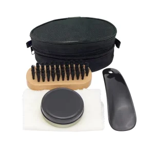 Factory Direct 4 in 1 Portable Travel Shoe Polish Set Shoe Care Kit Leather Shoe Shine Kit