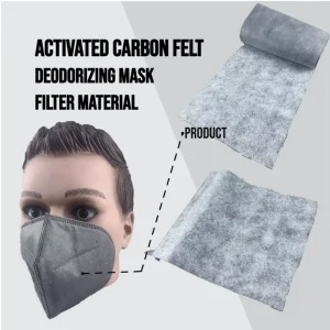 Factory Direct Breathable Activated Carbon Felt Industrial Masks Eco Friendly Water Soluble Plain Dot Pattern Carbon Fibre
