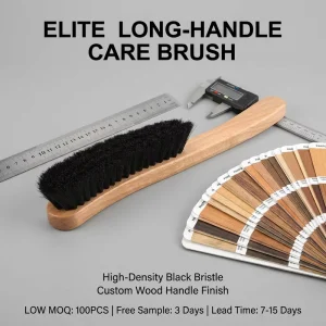 Factory Direct OEM ODM Horse Hair Suede Leather Shoe Cleaner Brush Wood Handle Polishing Dust Removal Shoe Care Brush