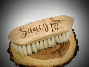 Factory Direct OEM ODM Horse Hair Suede Nubuck Leather Shoe Cleaner Brush Wood Handle Grey Horsehair Shoe Care Brush