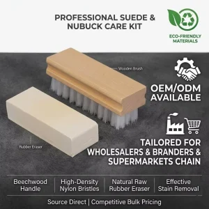 Factory Direct Private Label Custom Logo Suede Cleaning Kit Sneaker Brush Rubber Eraser Suede Shoe Brush OEM ODM