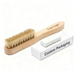 Factory Direct Sale Eco Beech Wood Sneaker Shoe Cleaning Brush Pig Hair 15cm Portable Grip Handle Laundry Stain Remover Free