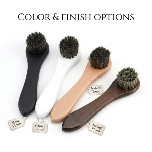 Factory Direct Sale Eco Beech Wood Sneaker Shoe Cleaning Brush Pig Hair 15cm Portable Grip Handle Laundry Stain Remover Free